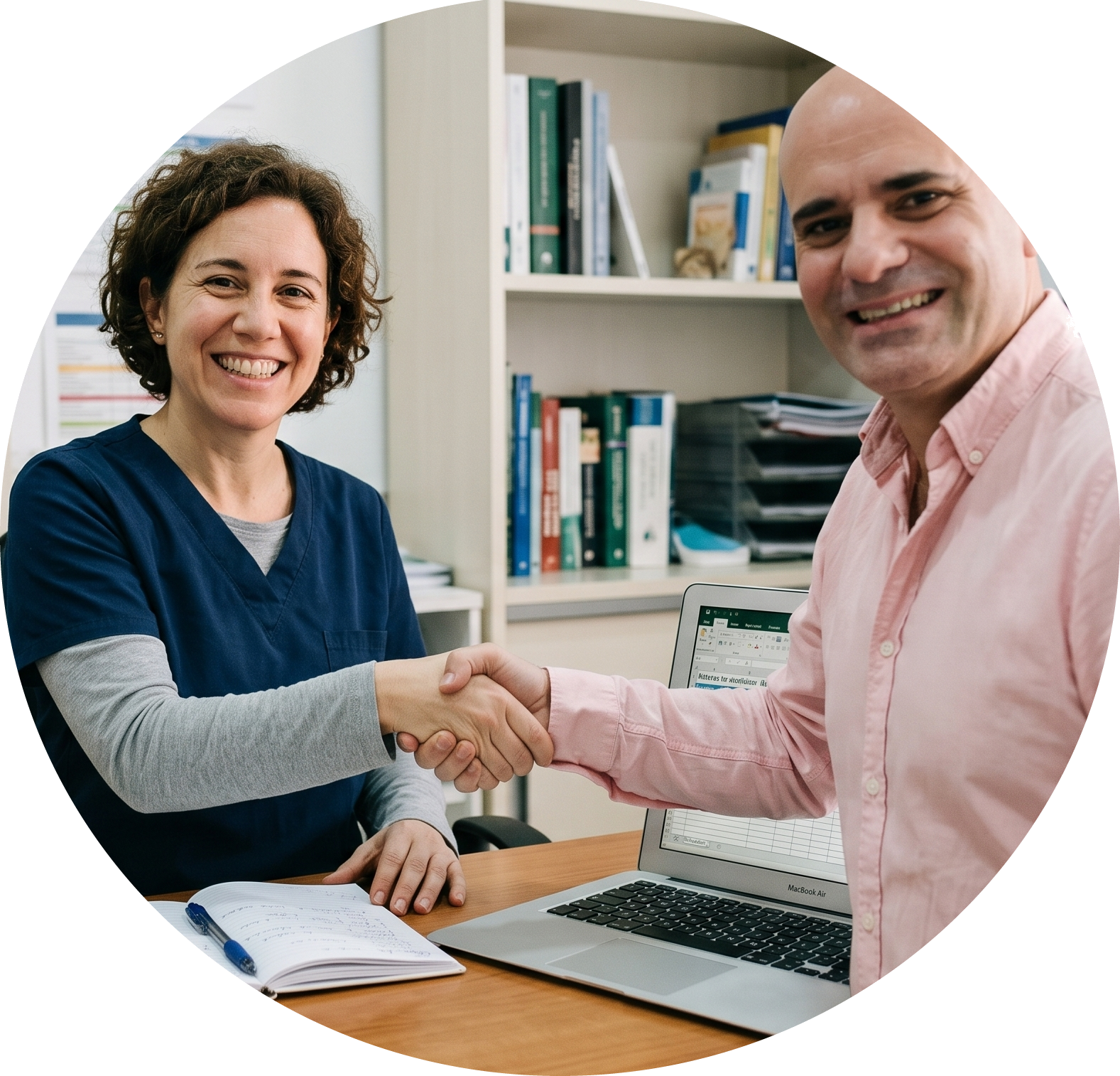 saludando a consultor